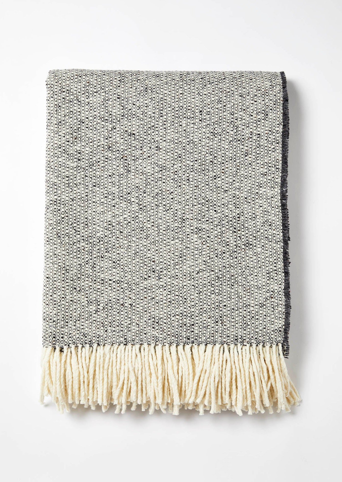 Tweed Emphasize Large Bed Throw - Charcoal Grey