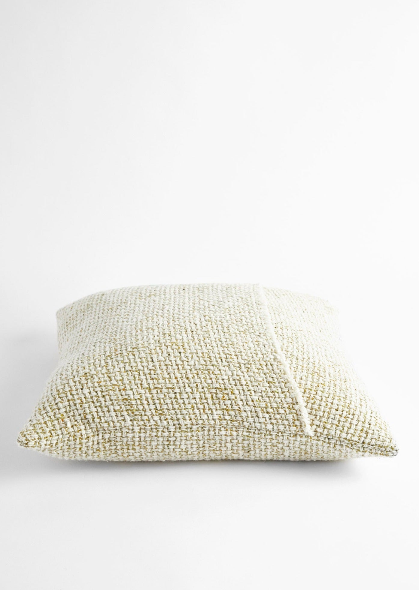 Mended Tweed Cushion - Gooseberry