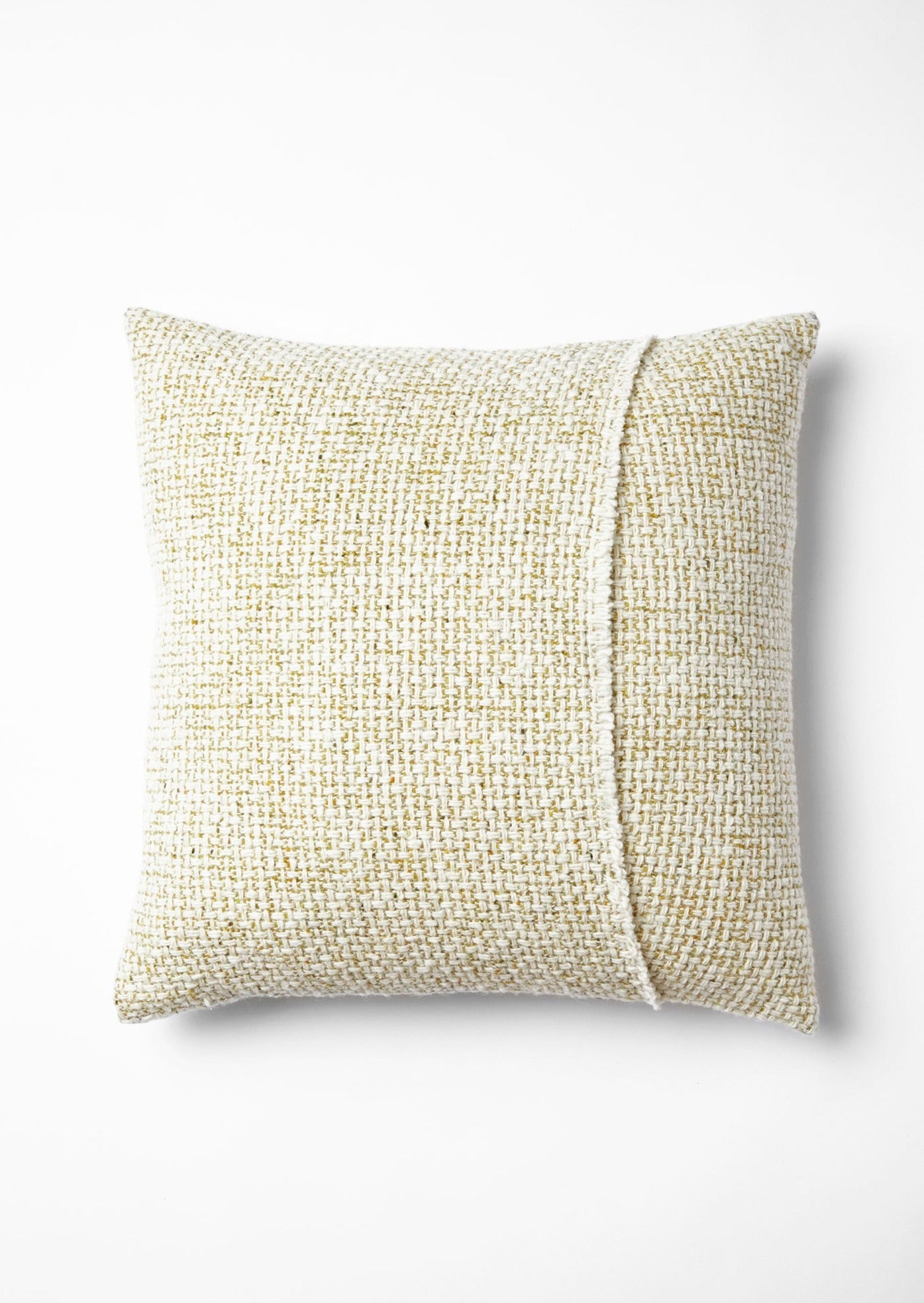 Mended Tweed Cushion - Gooseberry