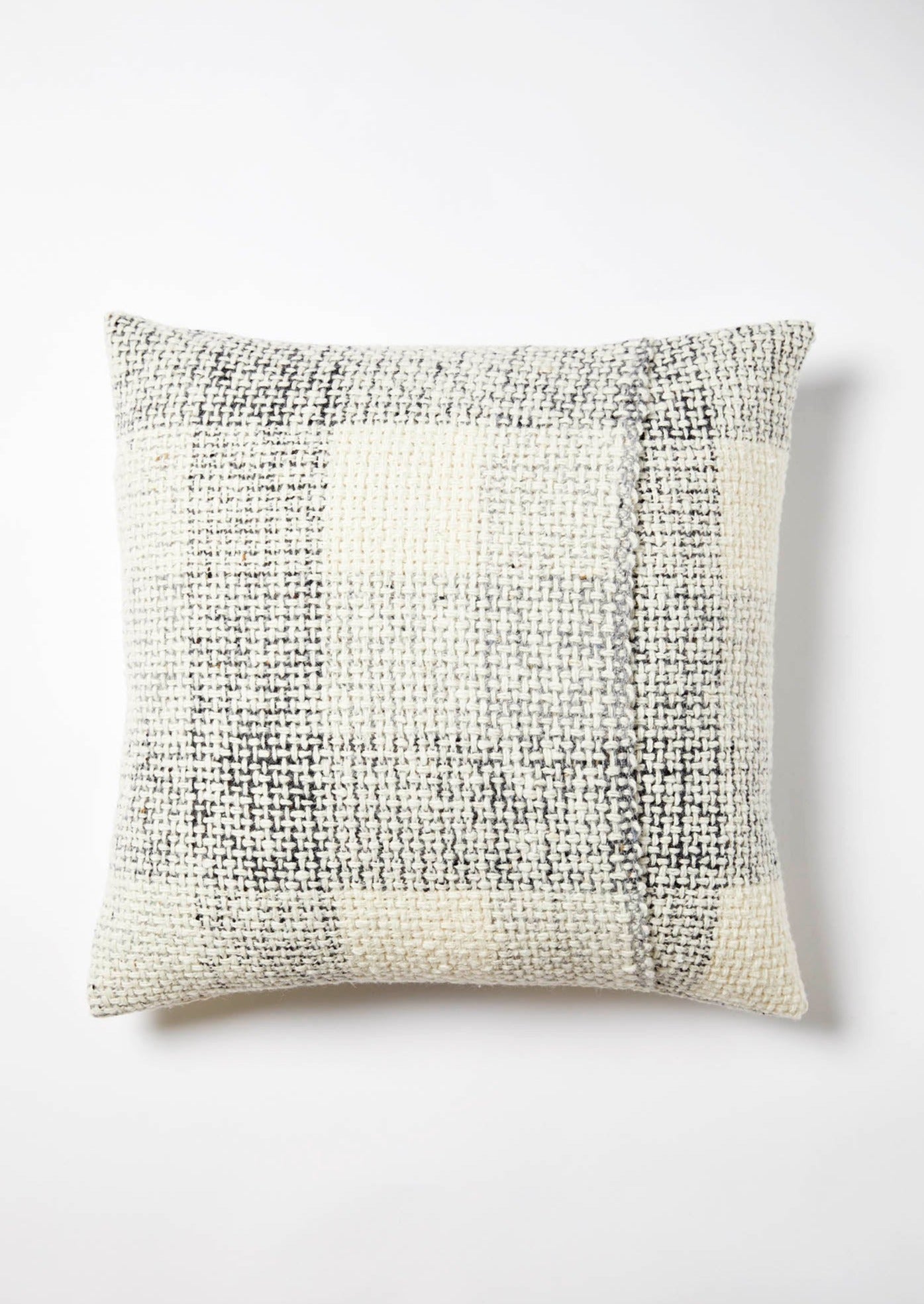 Mended Tweed Cushion - Grey Sampler