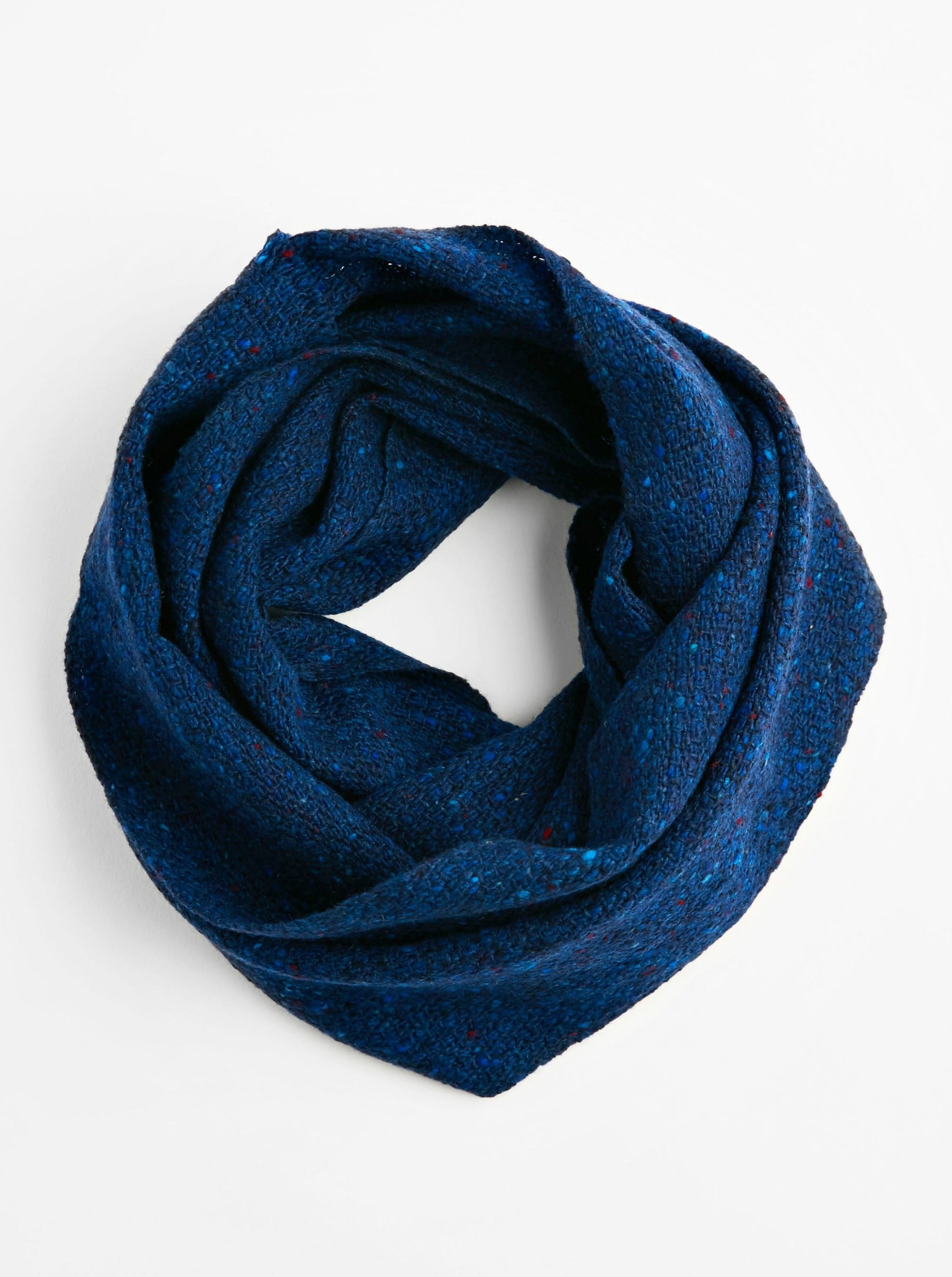 Tweed Emphasize Neck Warmer- Indigo