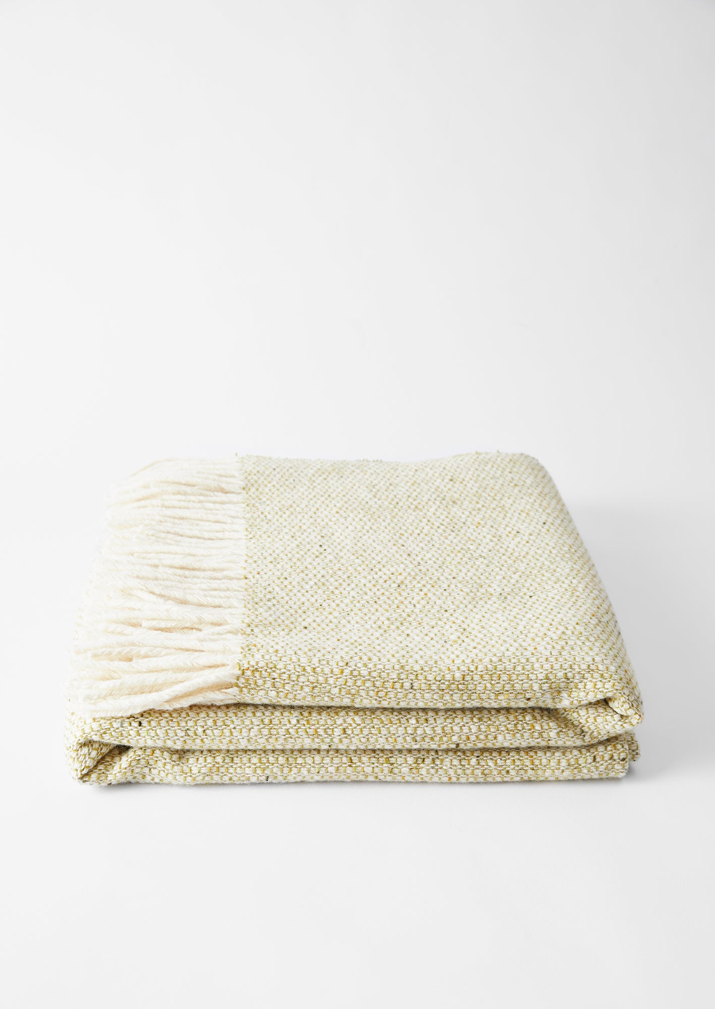 Tweed Emphasize Large Bed Throw - Green/Natural