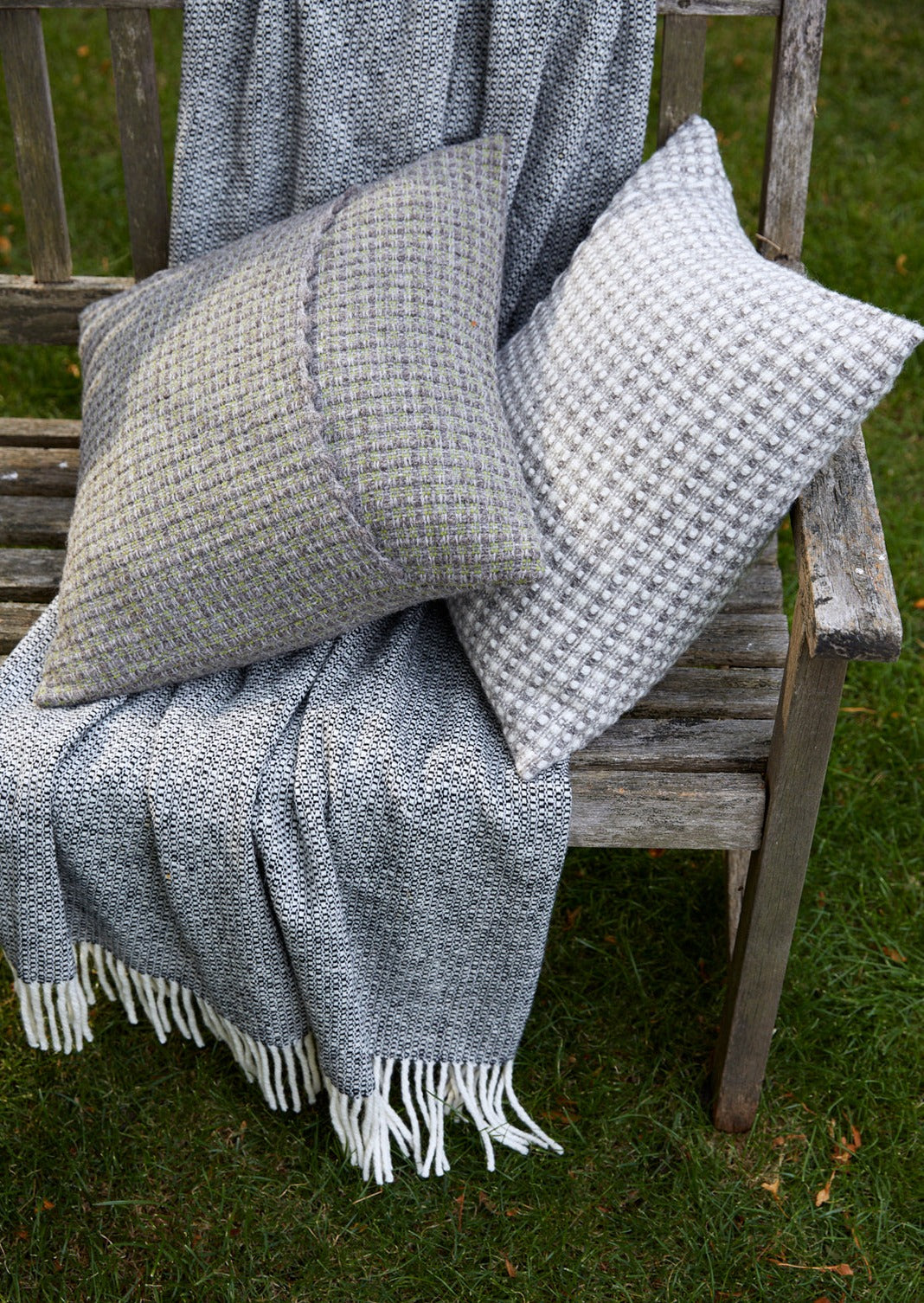 Salthill Tweed Cushion - Grey