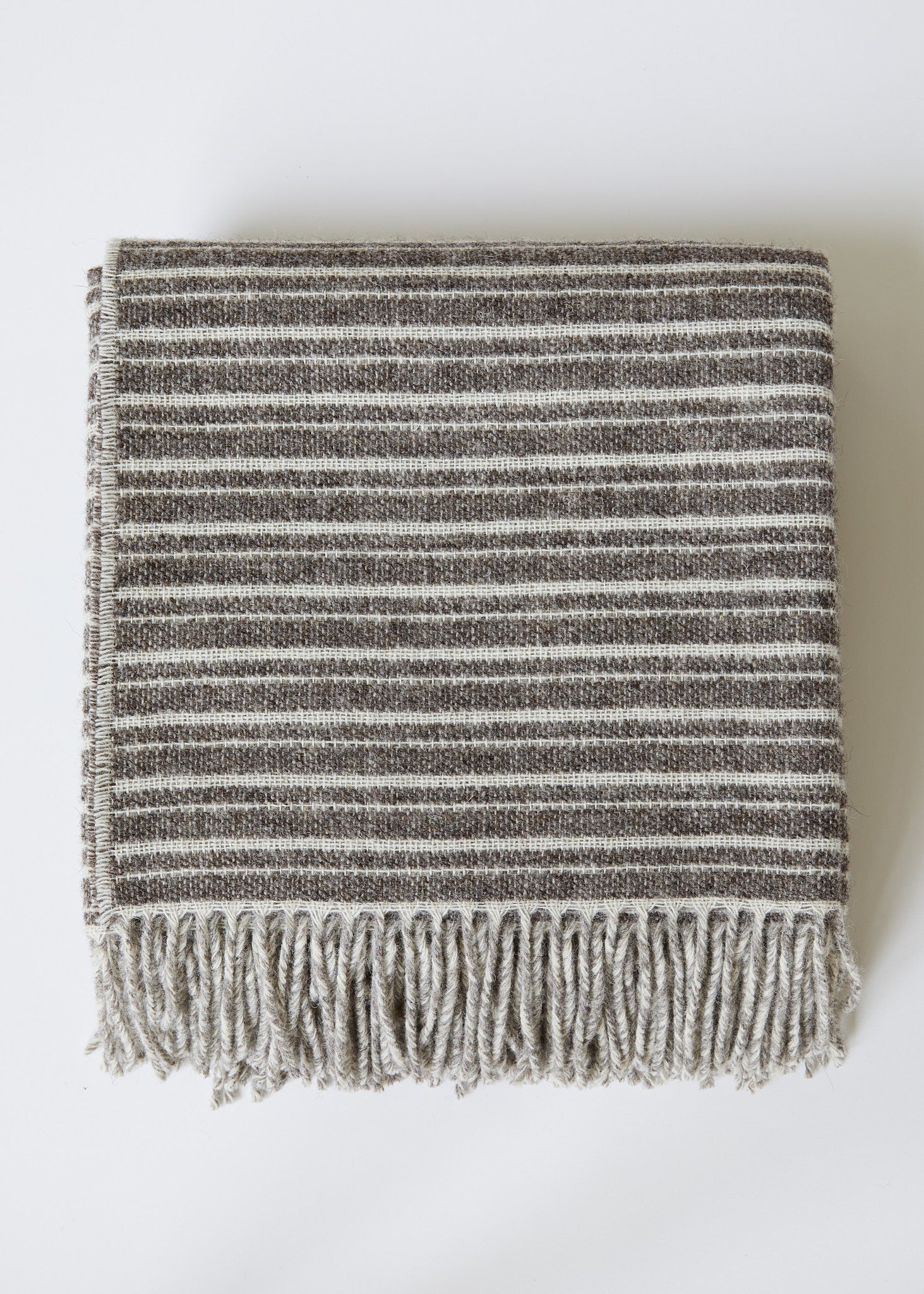 Maldwyn Stripe Sofa Throw - Natural Grey
