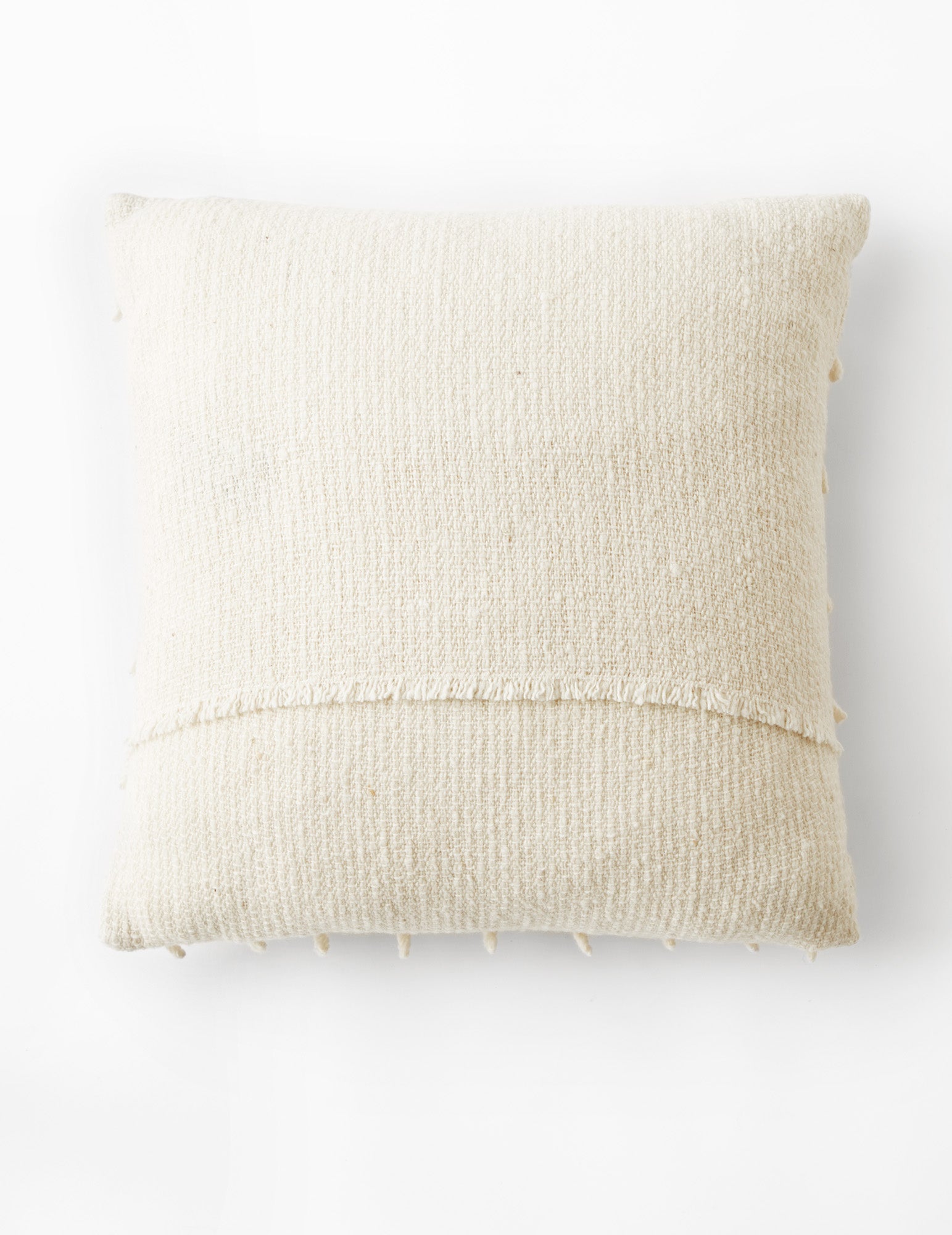 Shaggy Dog Cushion - Natural White