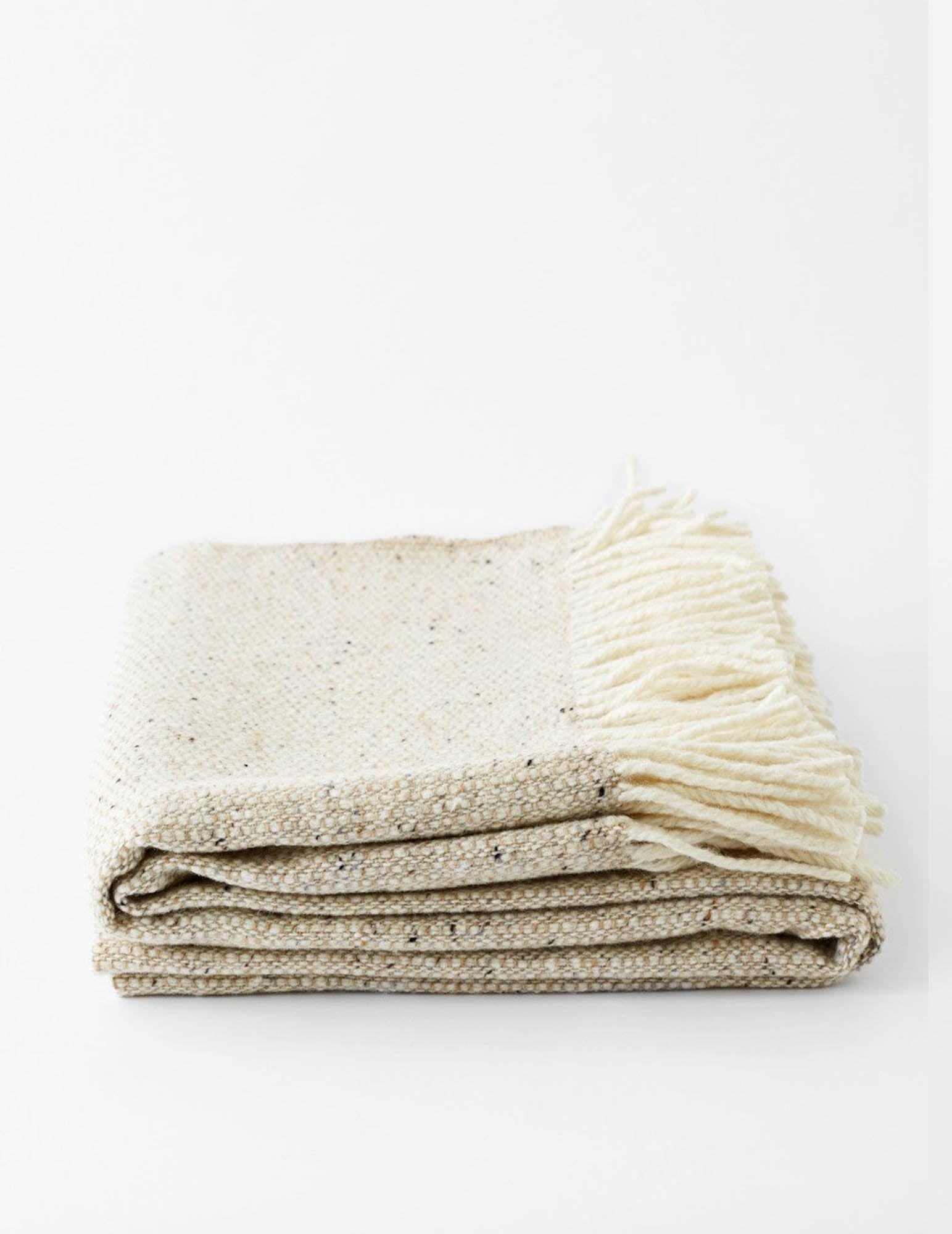 Tweed Emphasize Large Bed Throw - Oatmeal