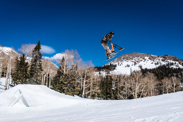 Alex Nadeau Airs a Table Top on SNO-GO Ski Bike in the Park