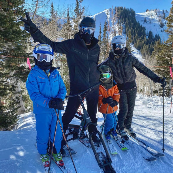 Jimmy Walker and family with SNO-GO ski bike