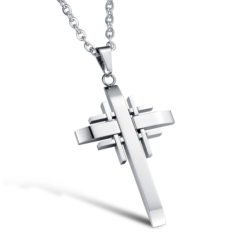 Stainless Steel Cross Pendant Necklace – Incredibly Divine