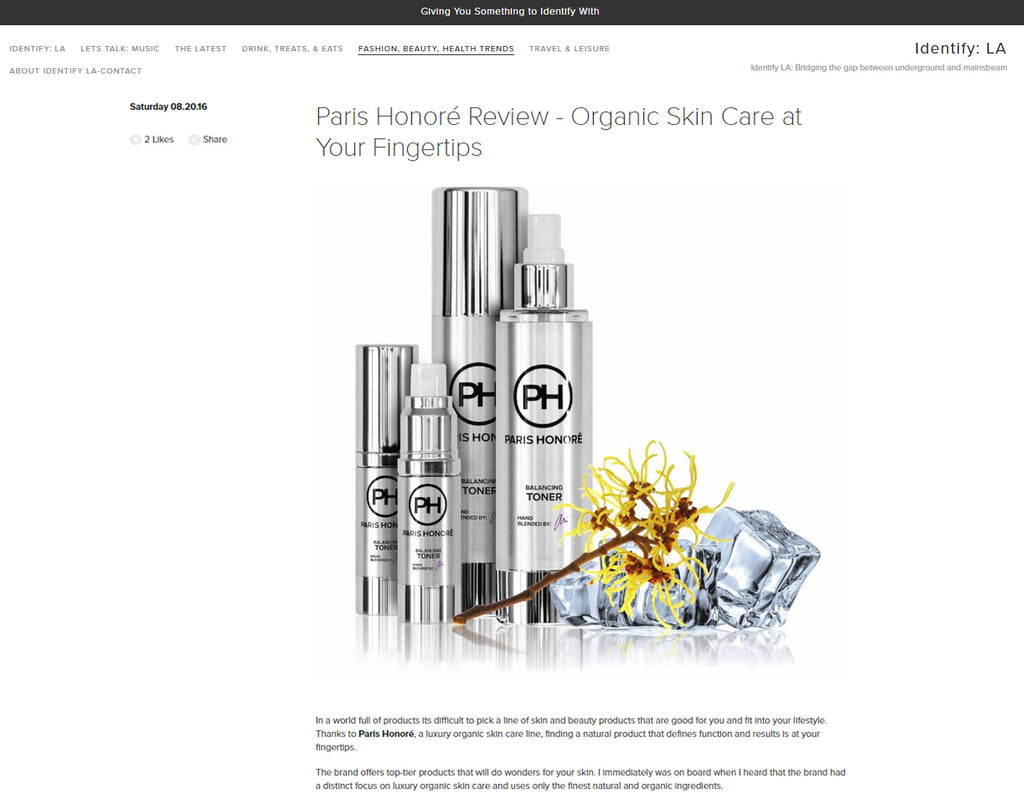IdentifyLA Interviews COO, Cyndi M. Frick and Recommends Paris Honoré Luxury Organic Skin Care
