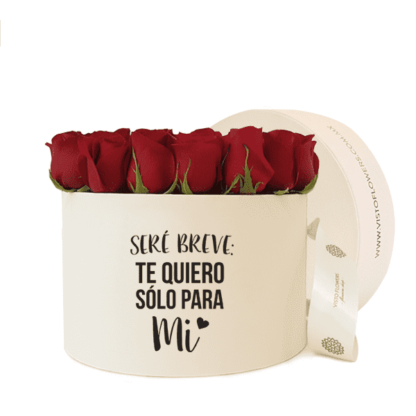 Caja de Rosas Rojas - Seré Breve: Te quiero sólo para mi – Visto Flowers |  Envio de Flores