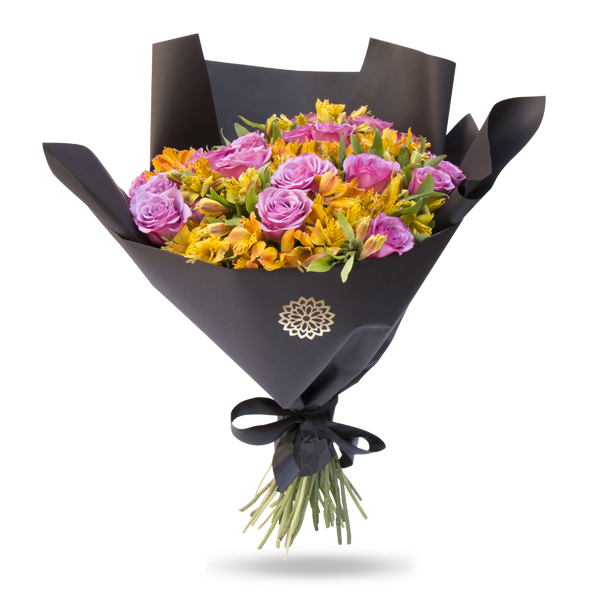 Ramo de Rosas Lila y Astromelias – Visto Flowers | Envio de Flores