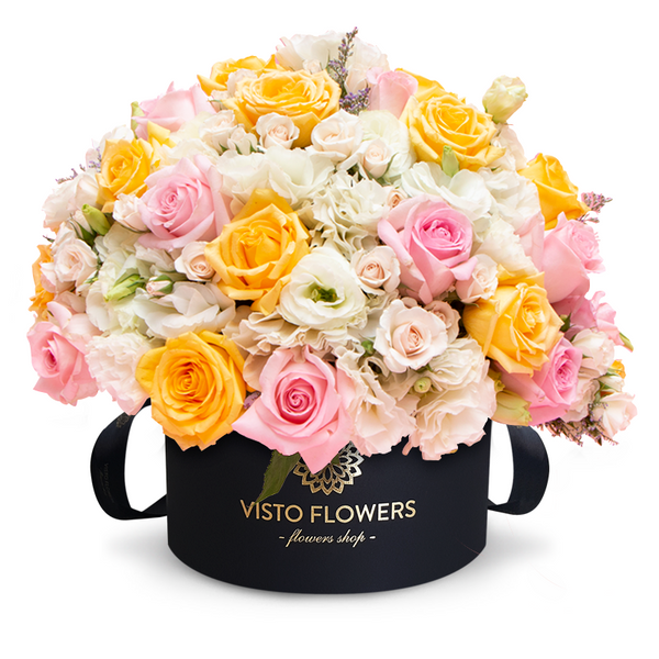 Caja Redonda Flores – Visto Flowers | Envio de Flores