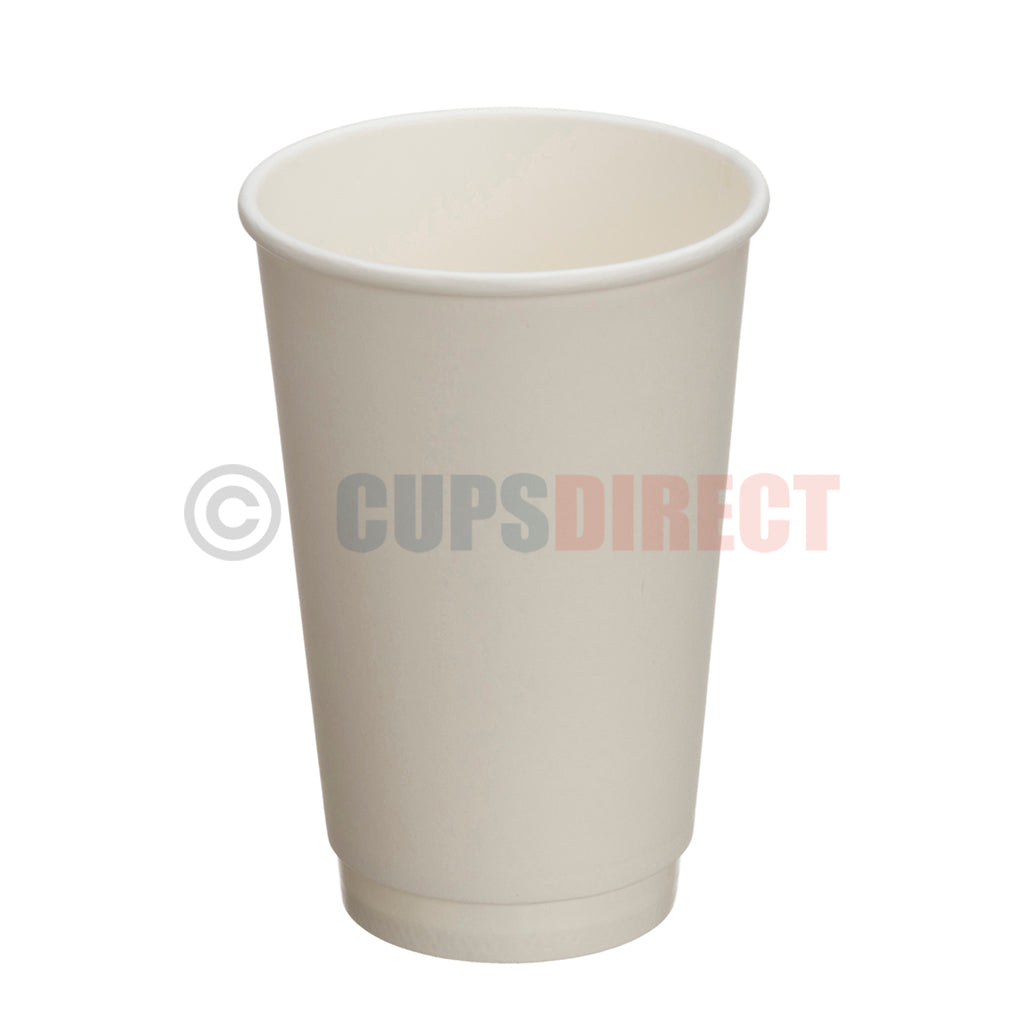 500x White Double Wall Hot Paper Cup Range Paper Cups Direct Cupsdirect 4270