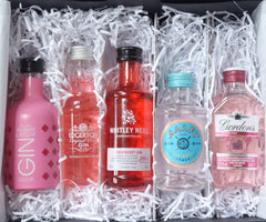 Inside of the Miniature Pink Gin Gift Set by Ice and a Slice