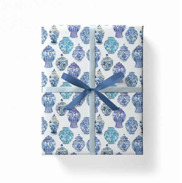 Wrapping Paper, Watercolor Tropical Flowers Wrapping Paper by Michelle  Mospens, Beach Wrapping Paper, Holiday, Christmas, Birthday Gift Wrap