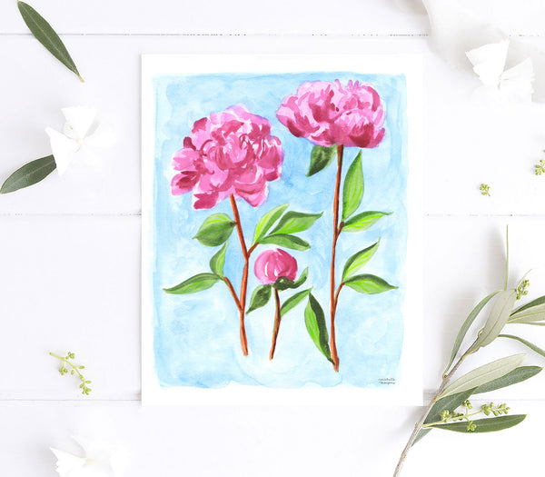 Watercolor Flower Postage Stamps – Mospens Studio