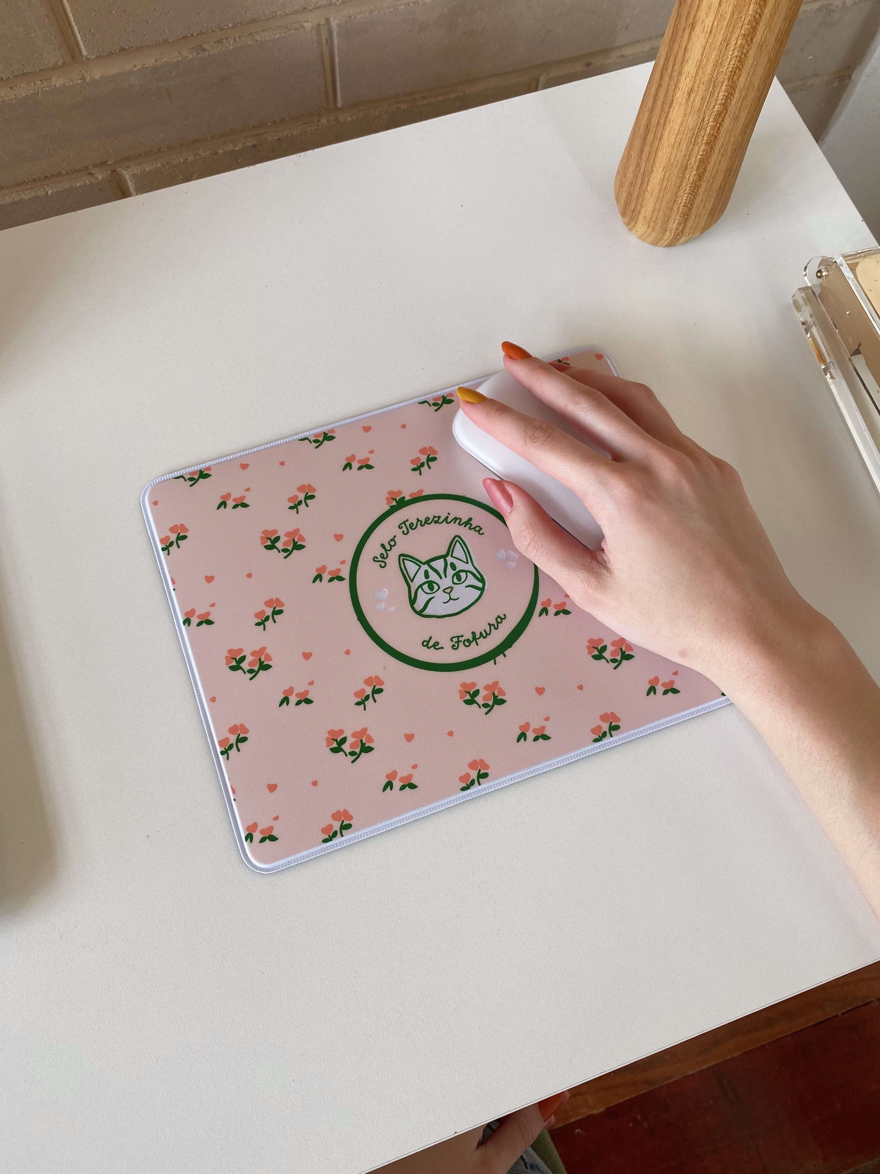 mouse pad flores cansei de ser gato