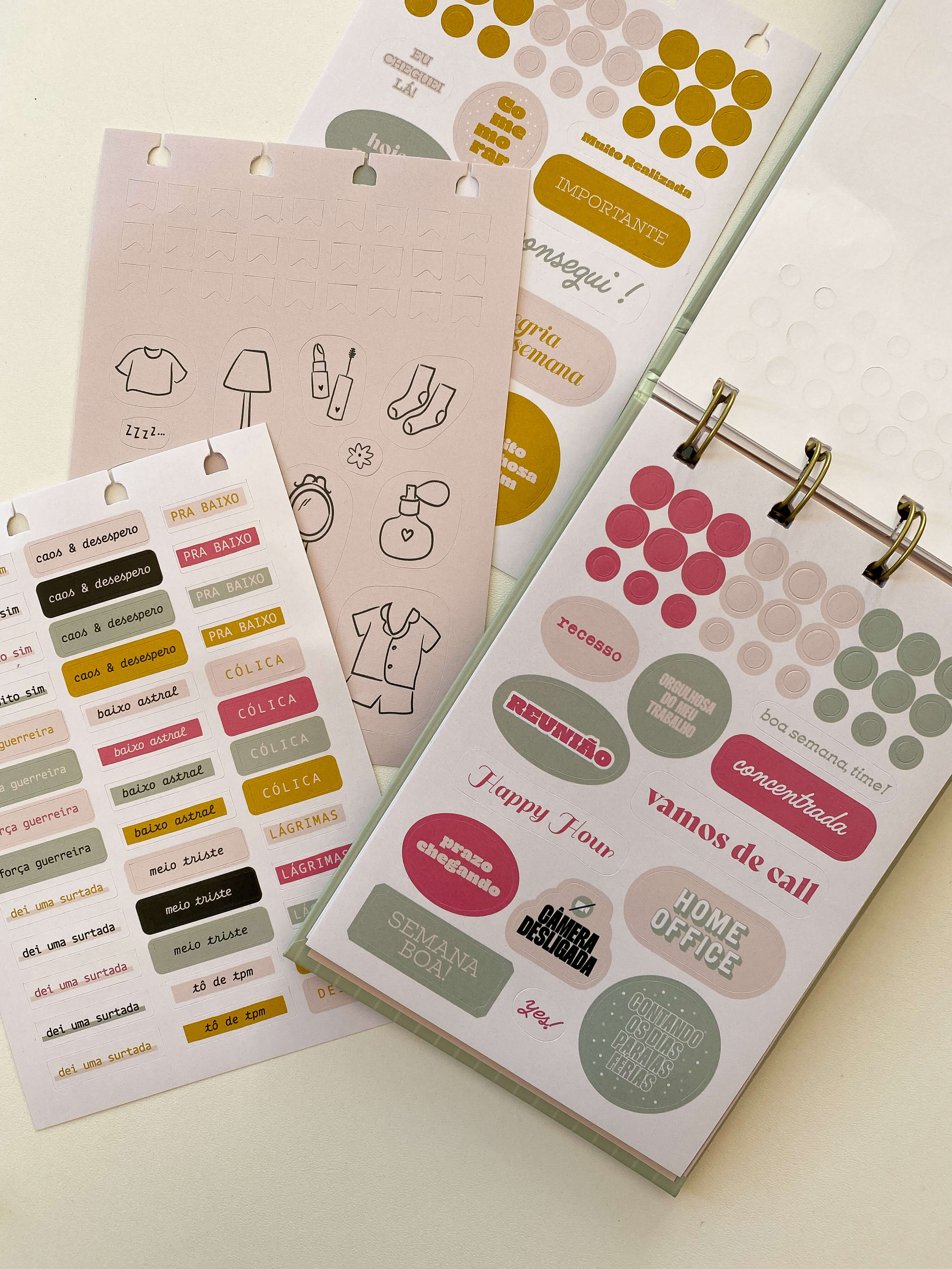 caderno de adesivos stickerbook