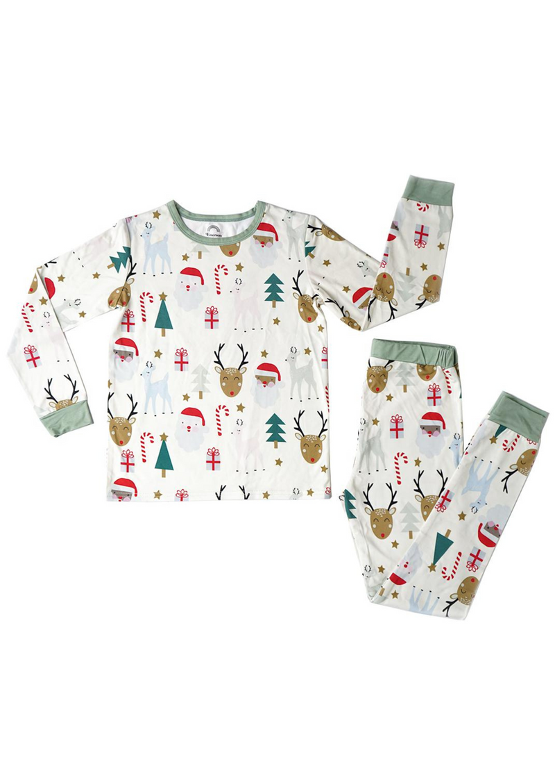 Emerson and Friends | Santa and Friends Bamboo Kids Pajama Set
