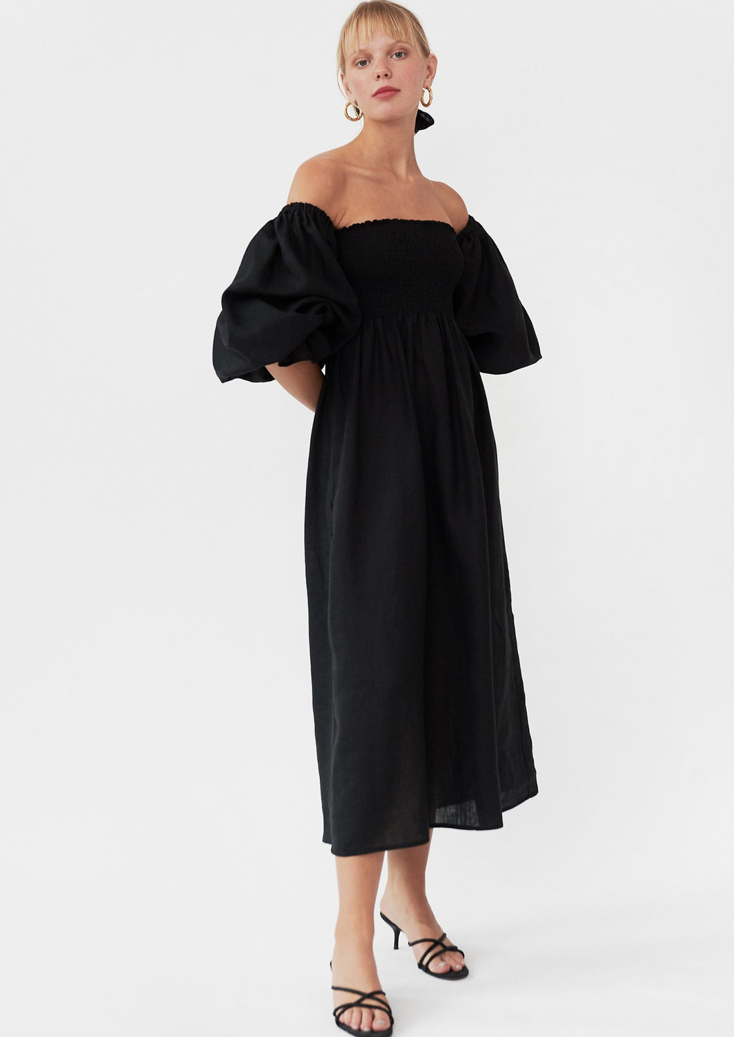 sleeper atlanta linen dress