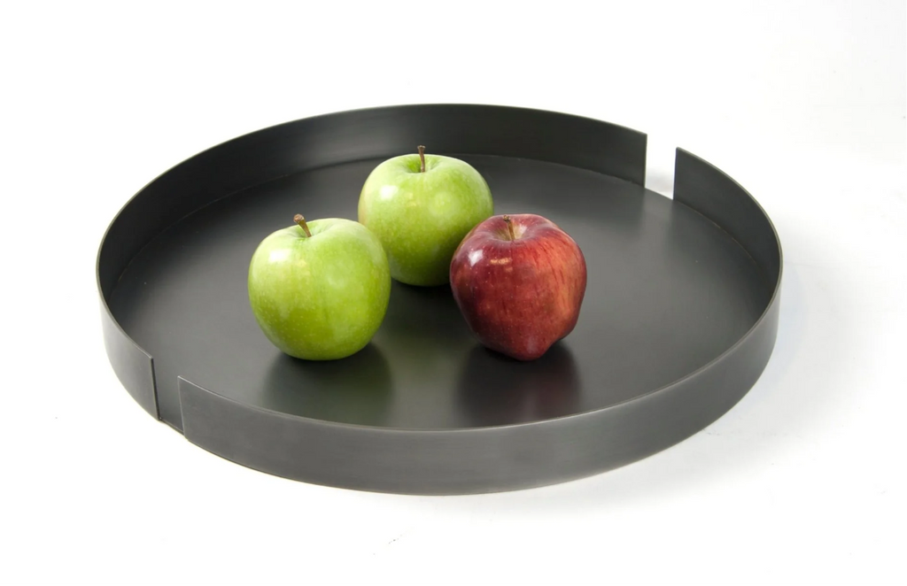 maison tray metal serving tray with apples
