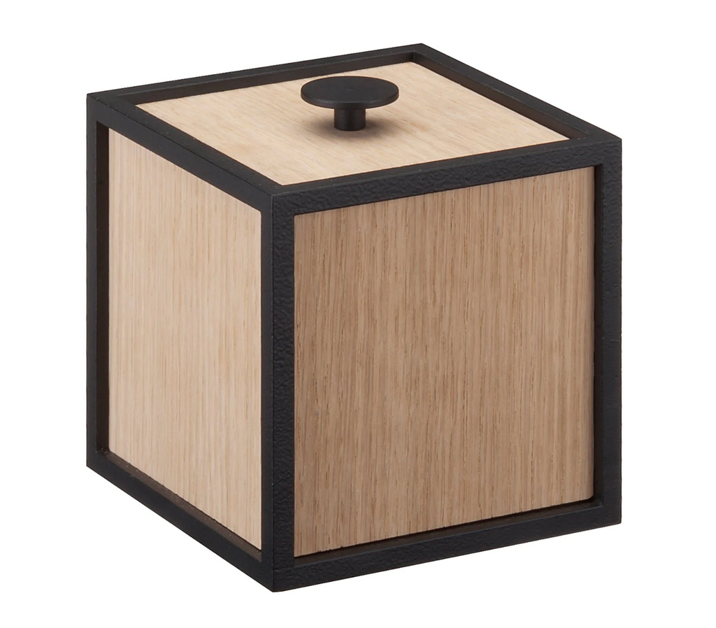 wood storage box with lid