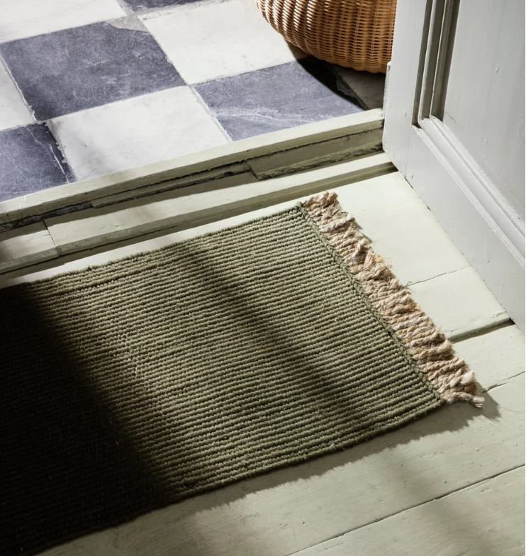 recycled jute mat block mat area rug