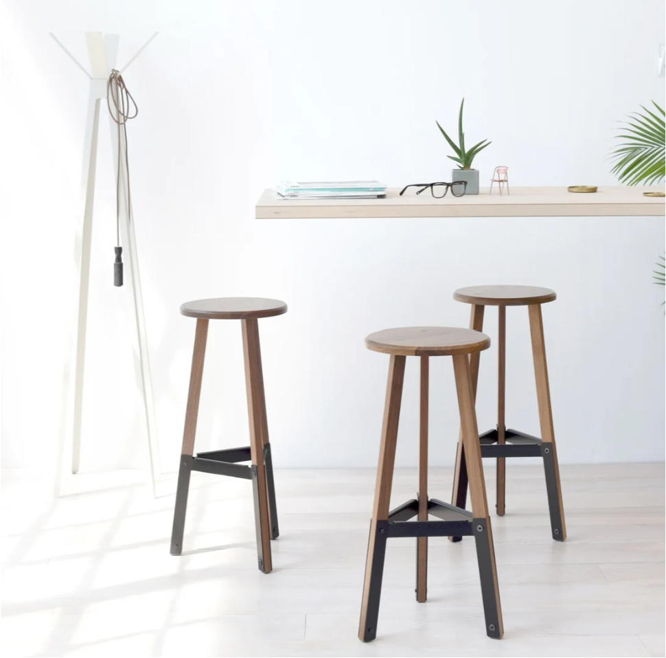 poet stool wood stool set of three wood stools in kitchen