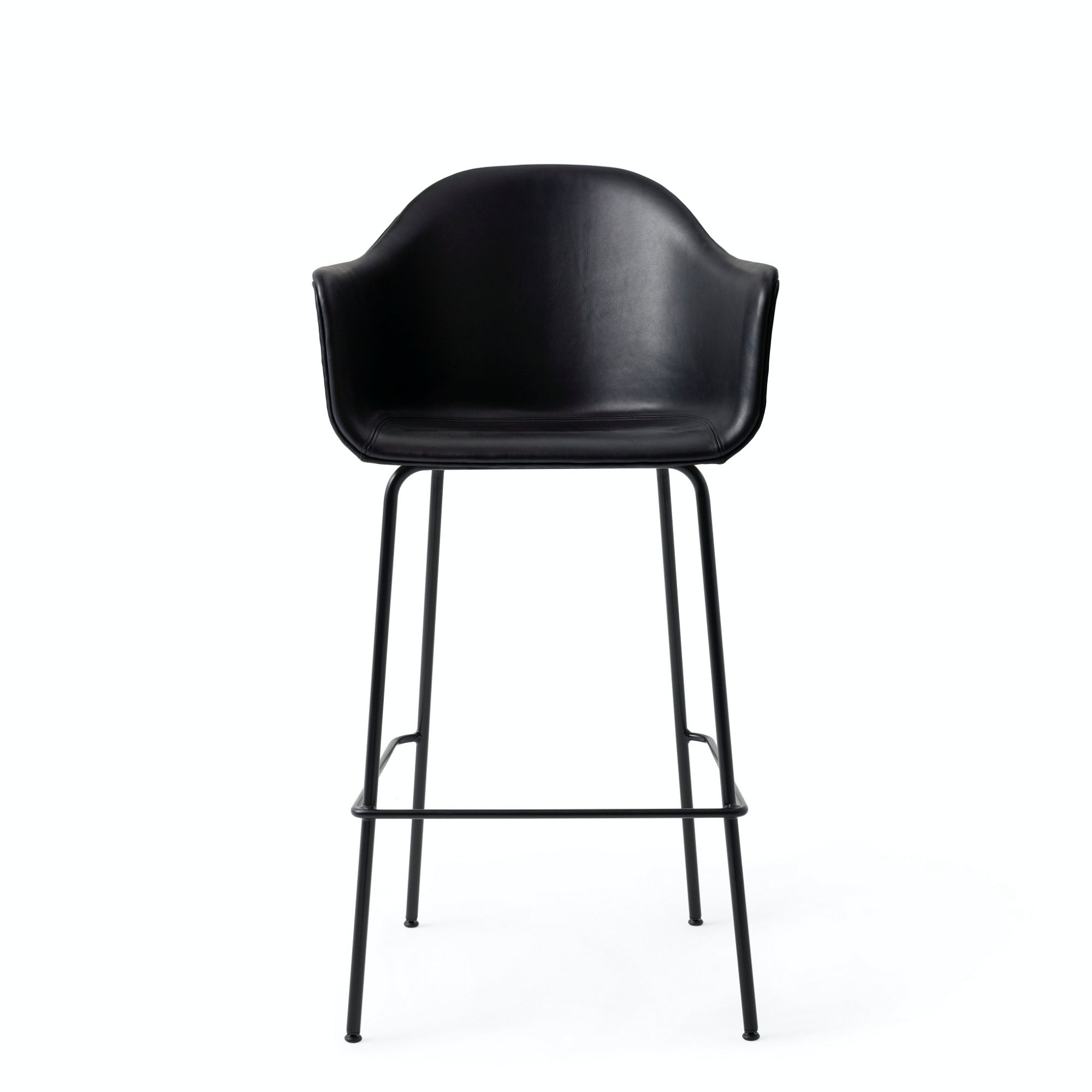 Harbour Bar & Counter Side Chair - Bar Height / Black Dakar Leather