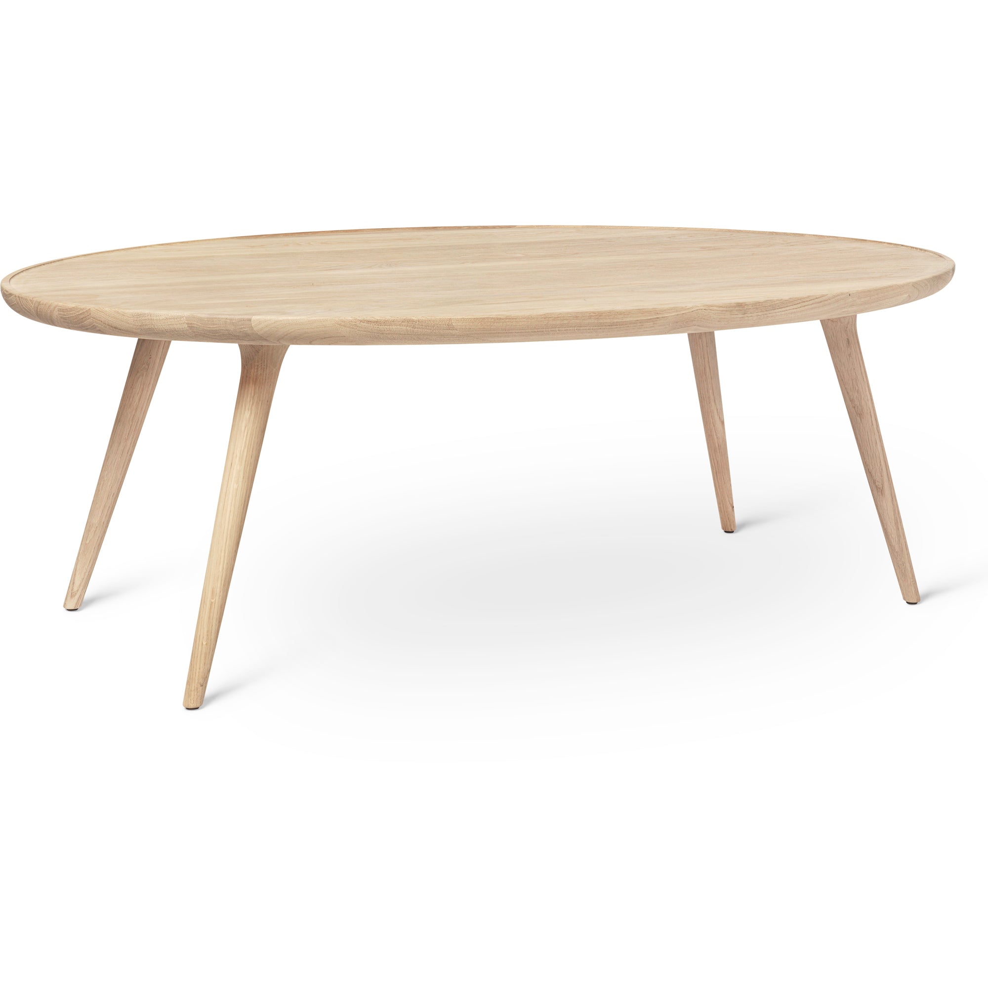 Accent Oval Lounge Table - Matte Lacquered Oak