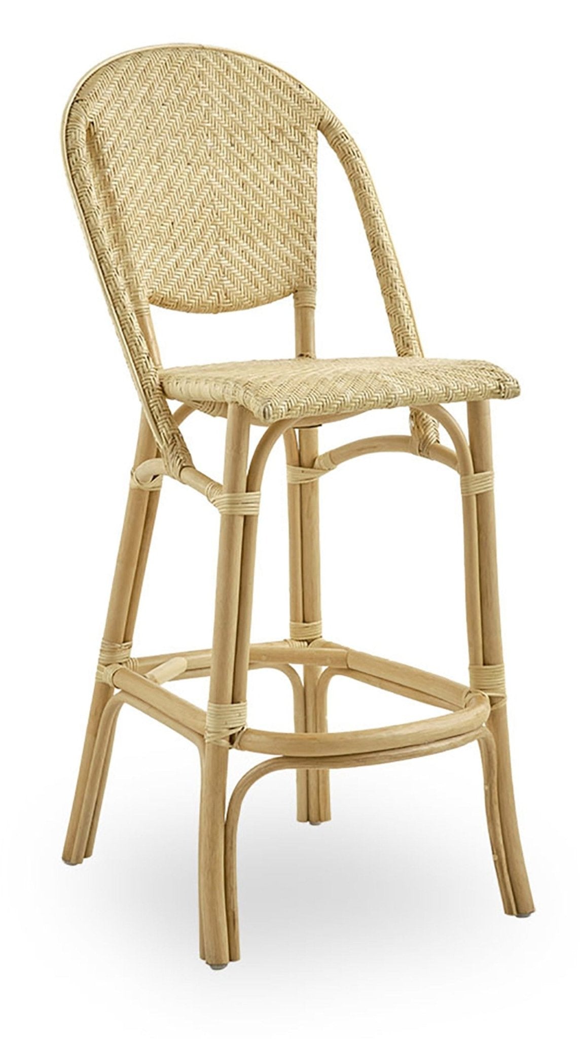 Alanis Rattan Bar Stool - Natural