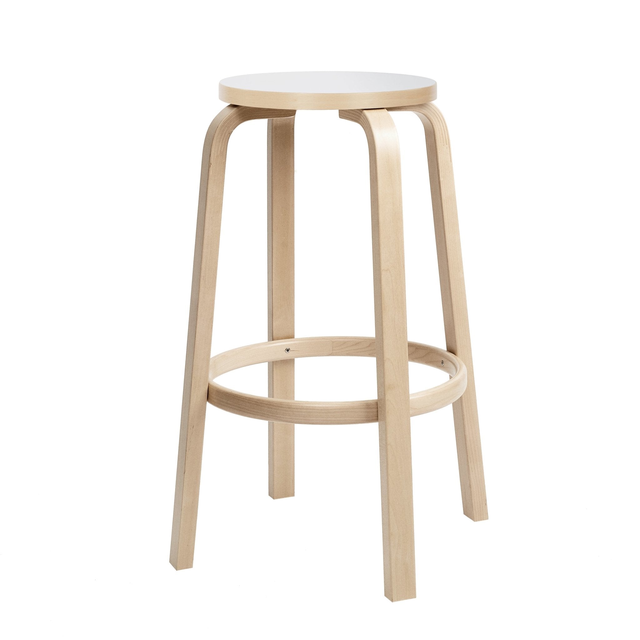 Alvar Aalto Bar Stool 64 - Bar 30" / White Seat