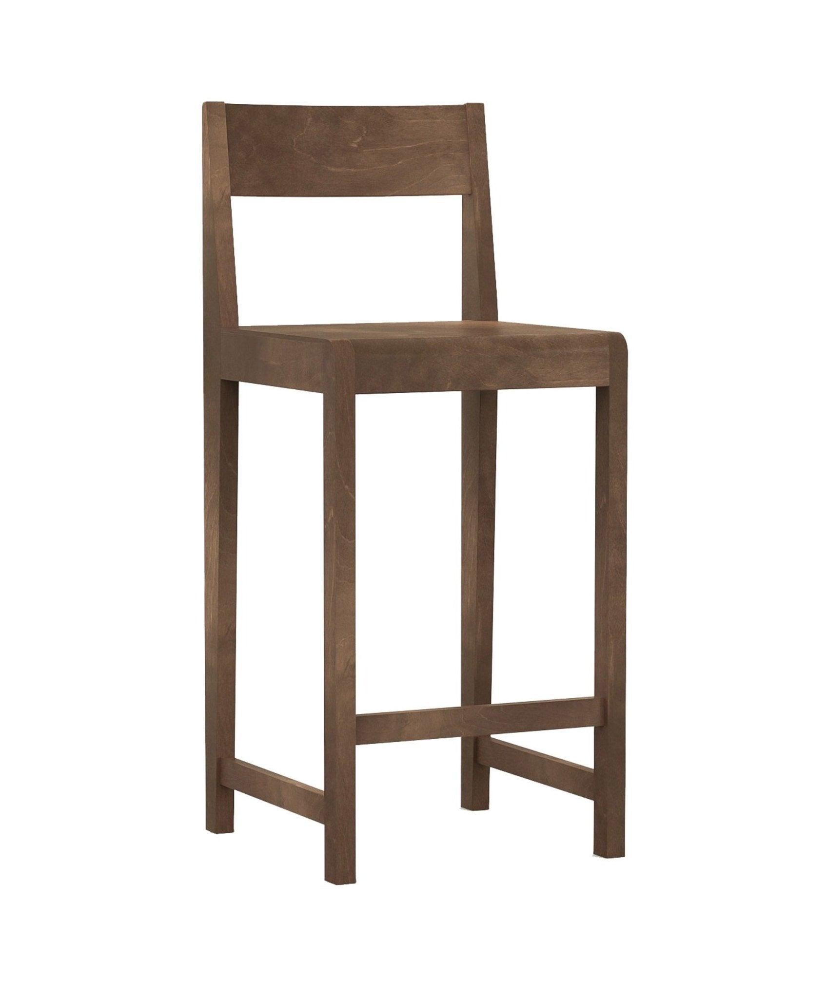 Bar Chair 01 - Short- 25.6" / Dark Wood