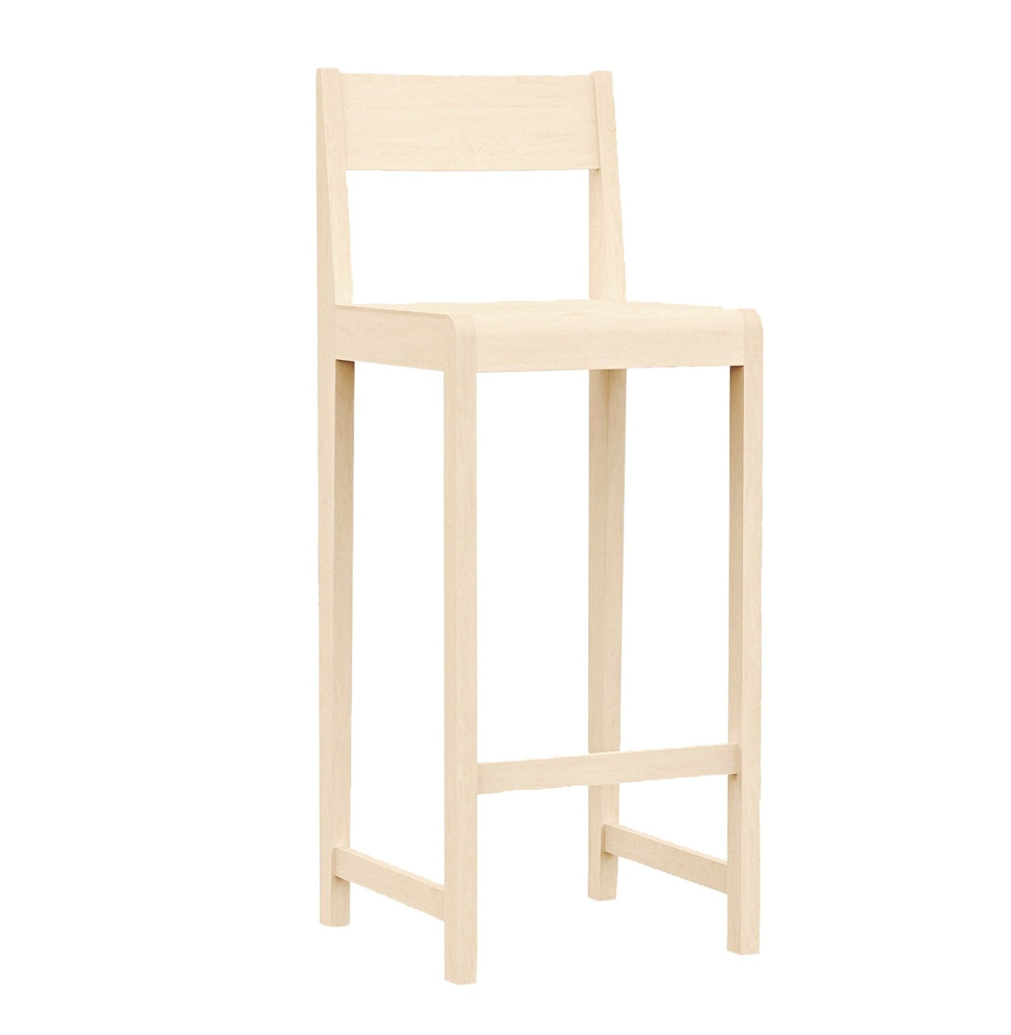 Bar Chair 01 - Tall- 29.9" / Natural Wood
