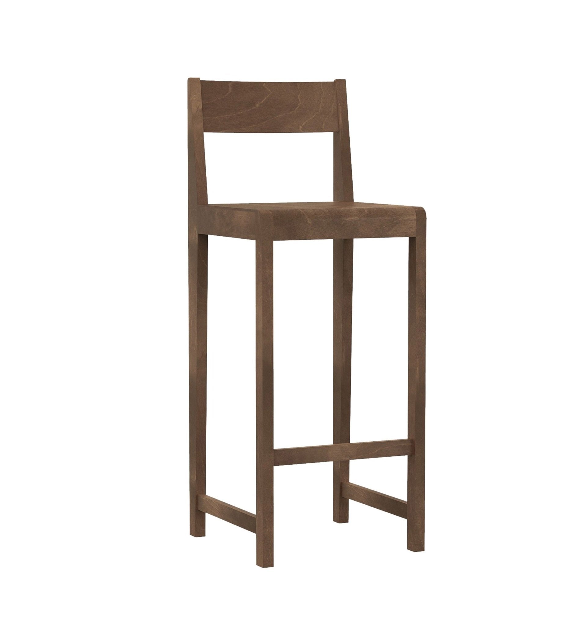 Bar Chair 01 - Tall- 29.9" / Dark Wood