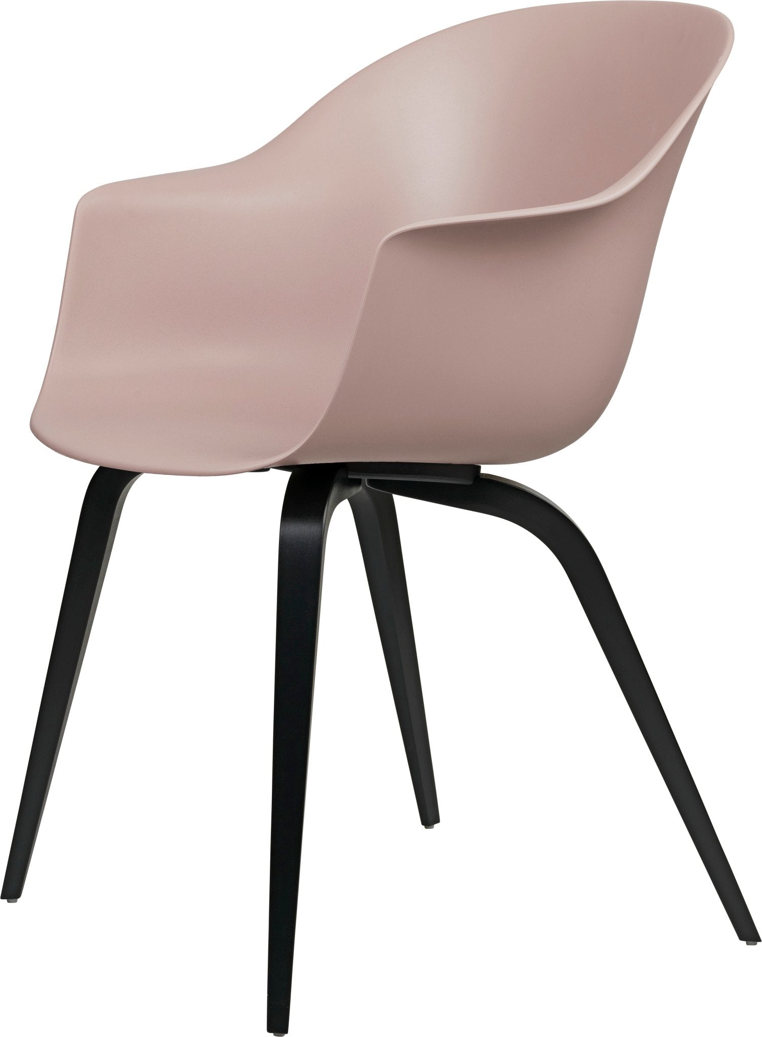 Bat Dining Armchair - Black Stained Beech Base - Sweet Pink