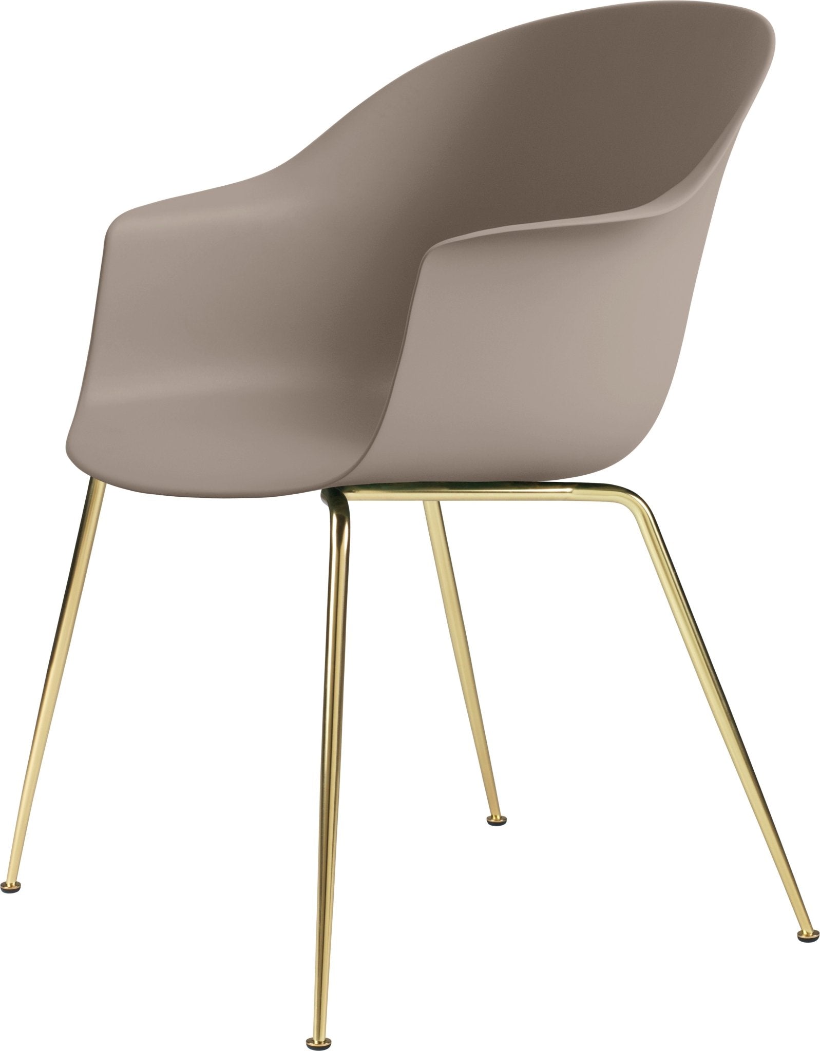 Bat Dining Armchair - Matte Brass Base - New Beige