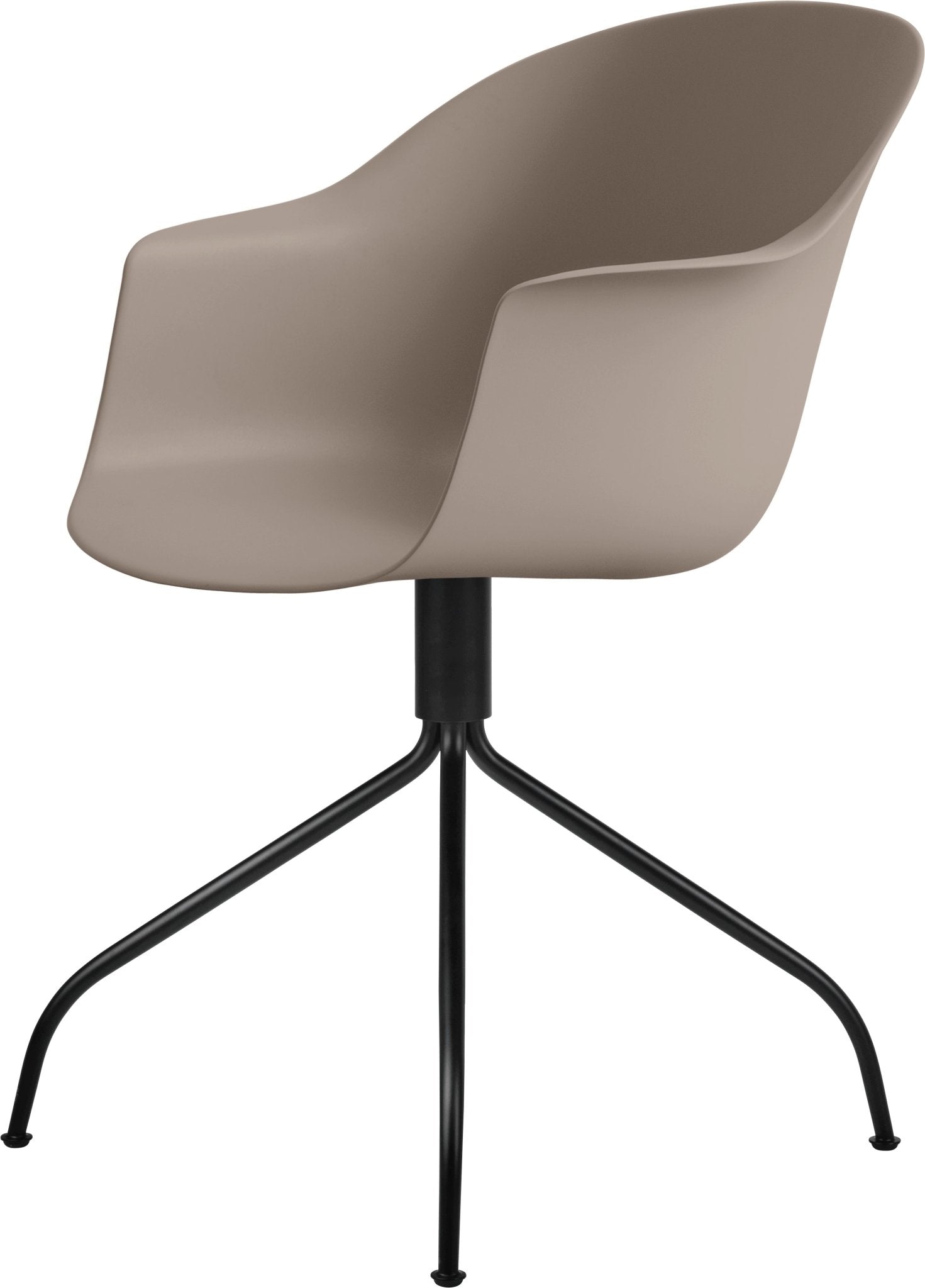 Bat Meeting Armchair - Black Swivel Base - New Beige