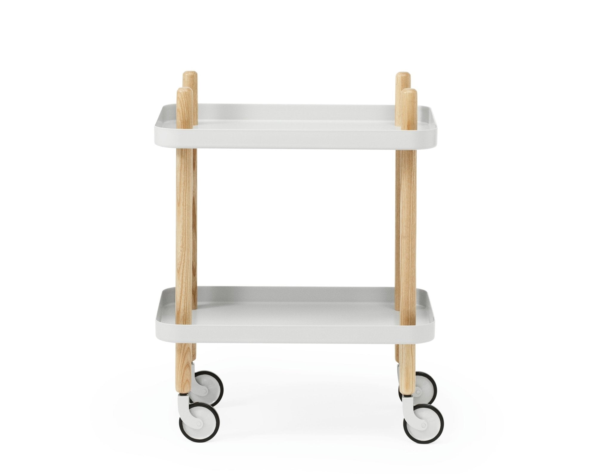 Block Mobile Side Table - Light Grey