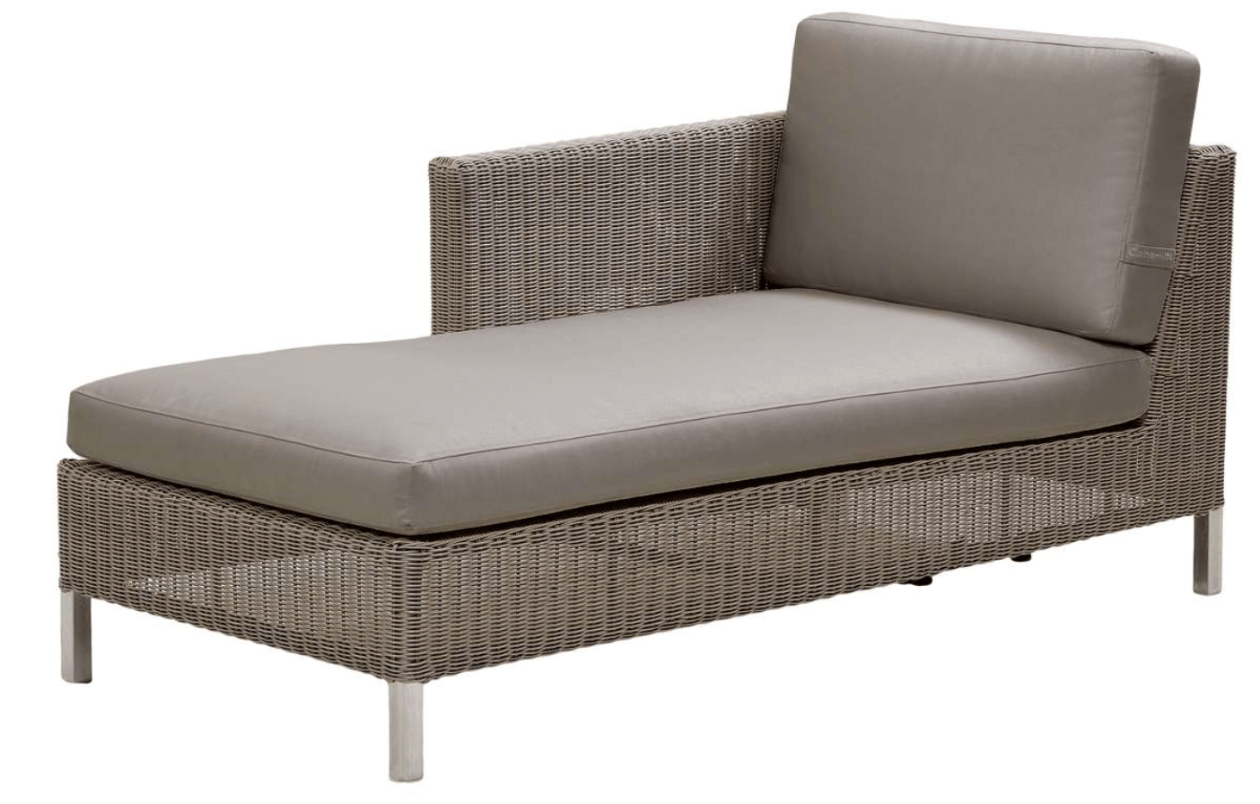 Connect Sofa Chaise Lounge Module - Right Module / Add Taupe Cushion Set