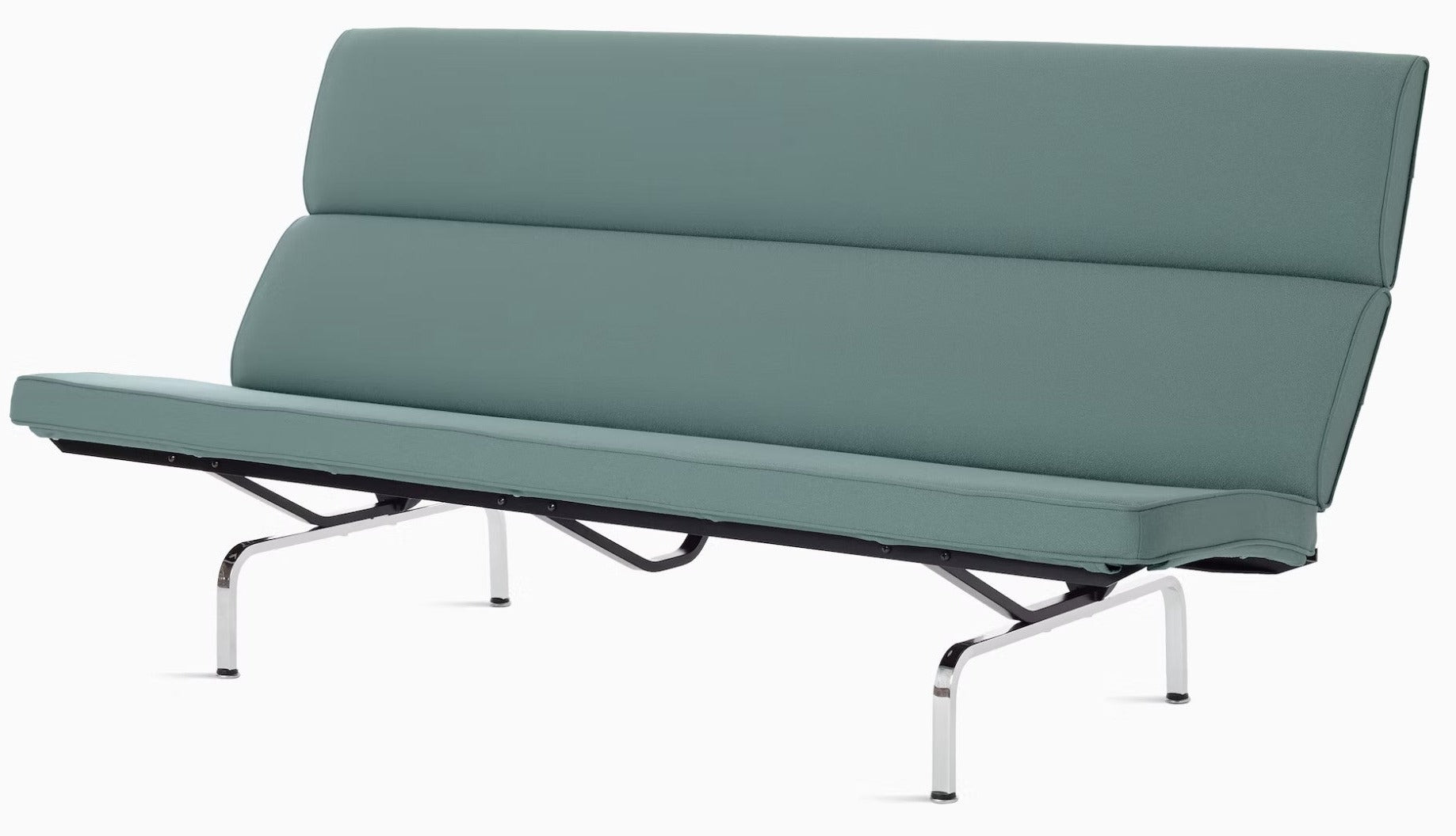 Eames® Sofa Compact - Crepe Linen Fabric - Beach Glass