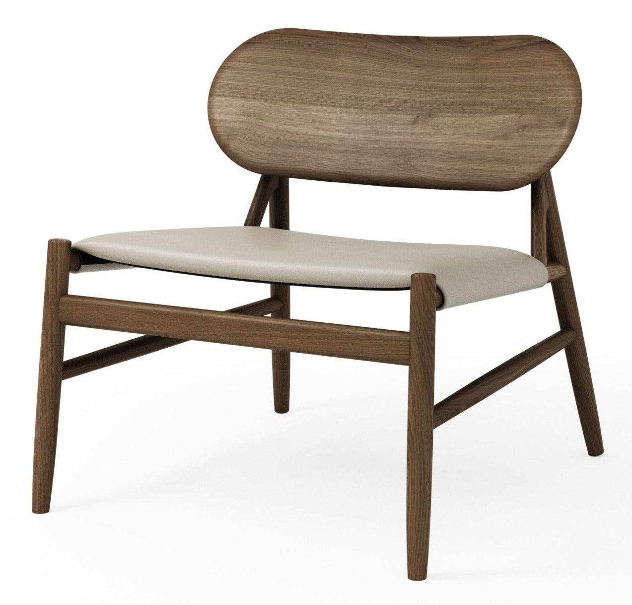 Ferdinand Lounge Chair - Fumed Oak / Spectrum Oyster Leather