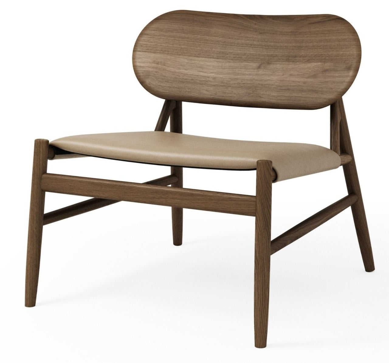 Ferdinand Lounge Chair - Fumed Oak / Spectrum Almond Leather