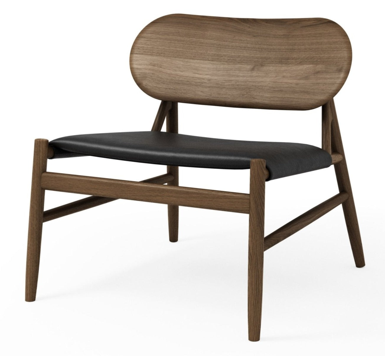 Ferdinand Lounge Chair - Fumed Oak / Savanne Black Leather