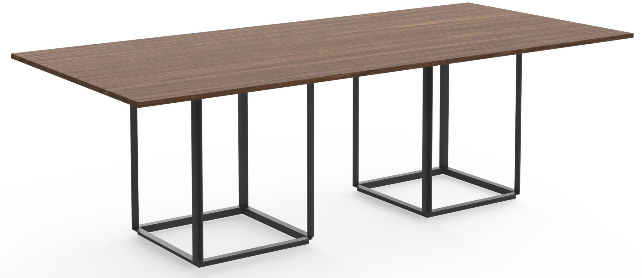 Florence Dining Table - Rectangular - Walnut/ Black Frame