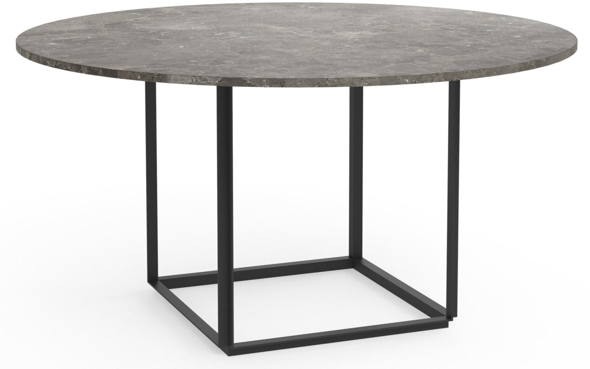 Florence Dining Table - Round - Gris du Marais Top/Black Frame / 57" Diameter