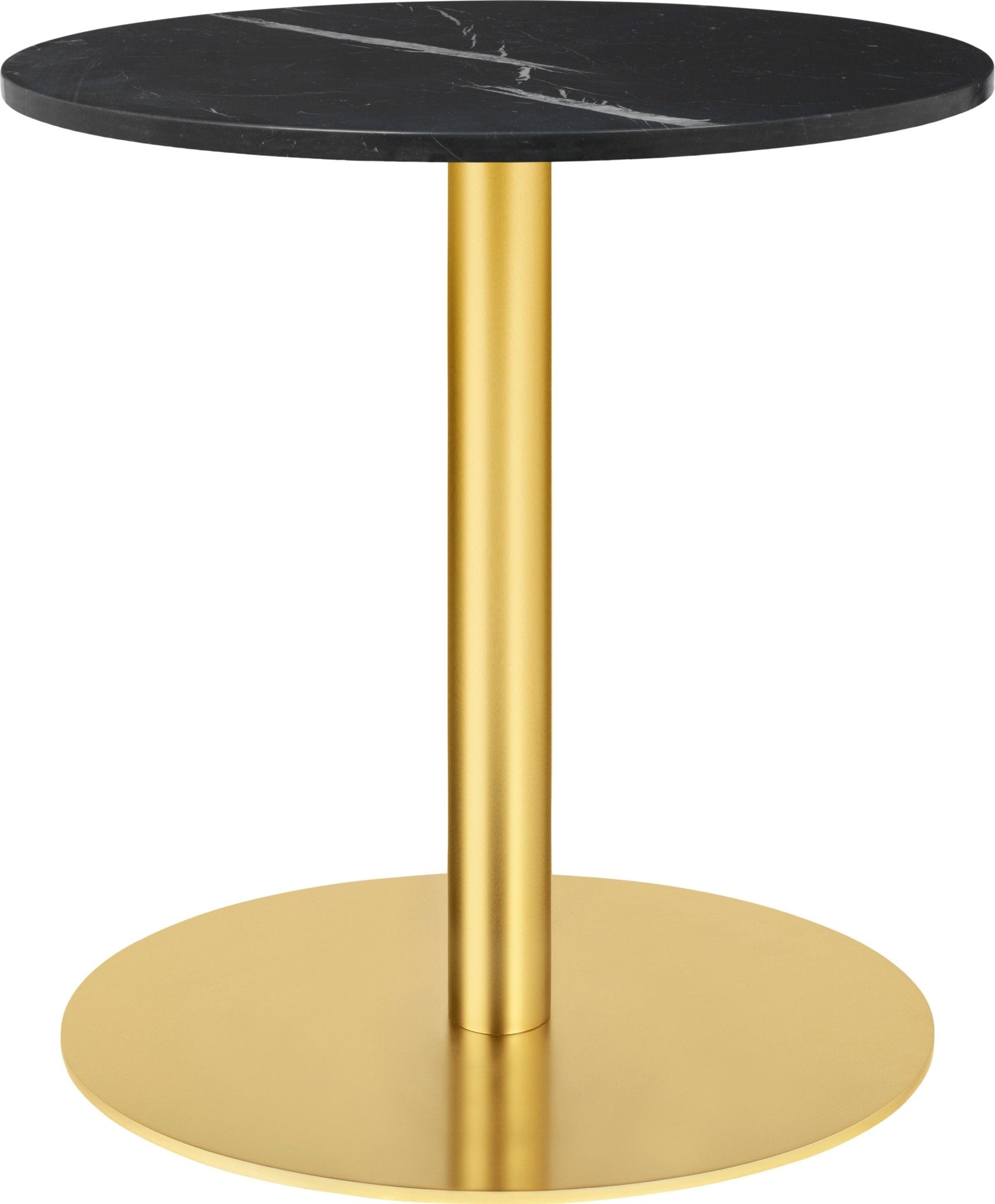 Gubi 1.0 Round Lounge Table - Ø60 - Brass / Black Marquina