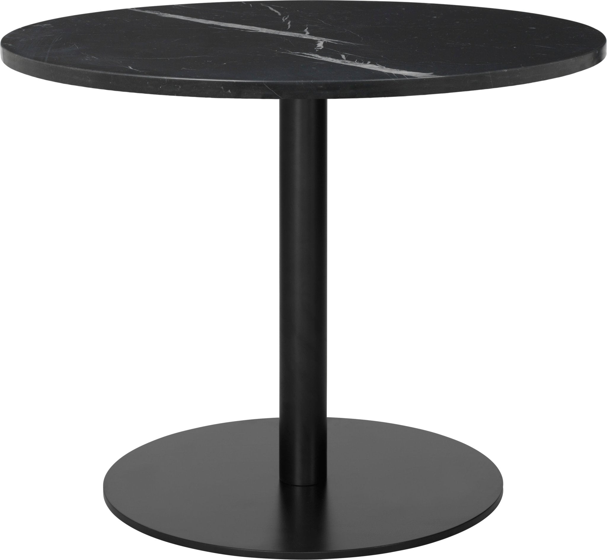 Gubi 1.0 Round Lounge Table - Ø80 - Black / Black Marquina