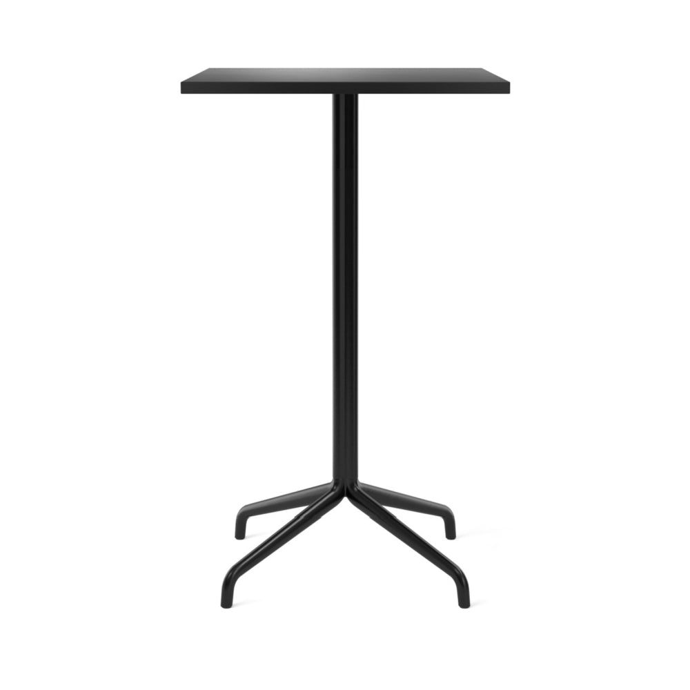 Harbour Column Bar Table - 24" x 28" with Feet - Charcoal Linoleum